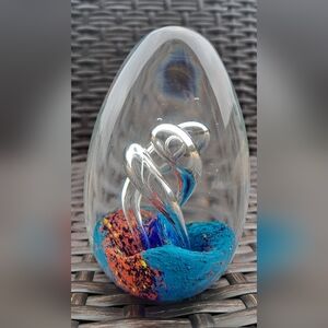 Bubble Eels Egg Shaped Paperweight.